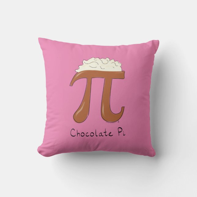Funny Chocolate Pi Symbol Math Teacher Cushion (Front)