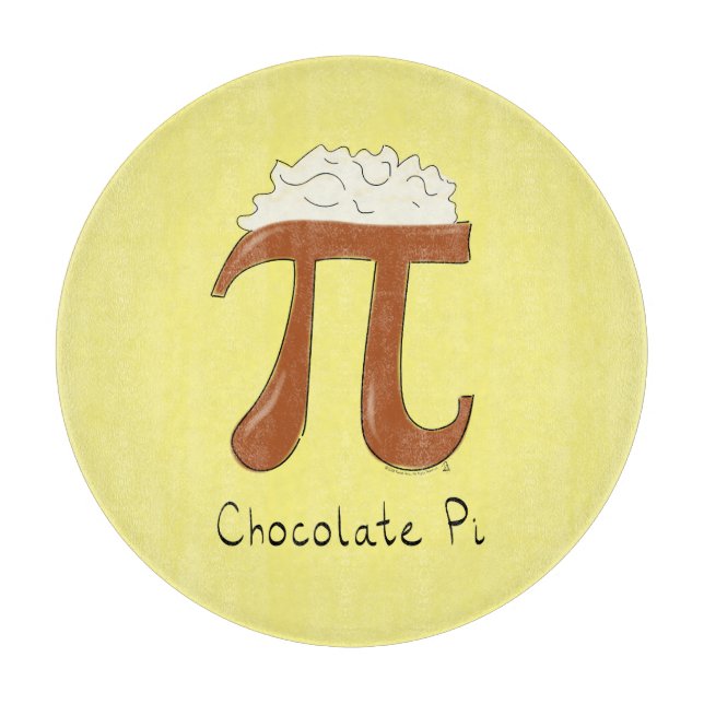 Funny Chocolate Pi Symbol Math Teacher Cutting Board (Front)