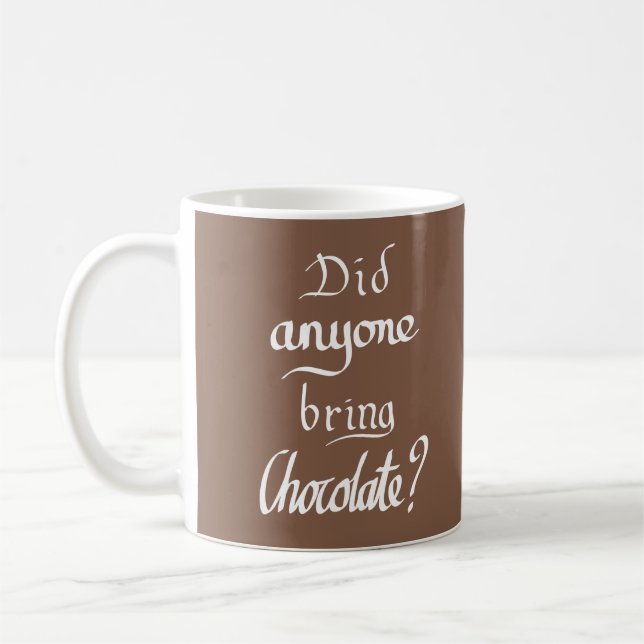 Funny Chocolate quote Coffee Mug (Left)