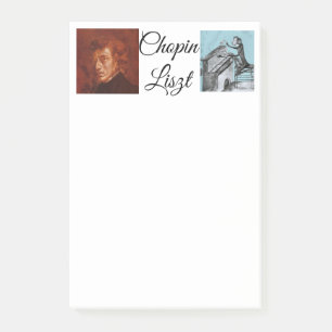 Funny Chopin Liszt "Shopping List"  Post-it Notes