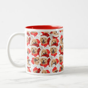 Funny Chow Chow Christmas Pattern Two-Tone Coffee Mug