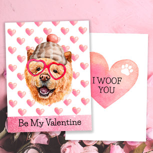 Funny Chow Chow I Woof You Dog Valentine's Day Holiday Card