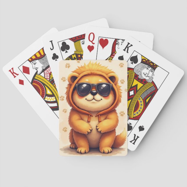 Funny Chow Chow Kawaii Dog Playing Cards (Back)