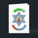 Funny Chrismukkah Friend Greeting Card<br><div class="desc">The term "Chrismukkah" began back in 2003 on a television show called "The O.C." It can be interpreted as (1) the blending of Christmas and Hanukkah during the holiday season in homes where one is Jewish and one is of Christian Protestant faith. It's a way to celebrate both sides of...</div>
