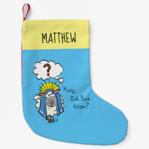 Funny Christian Christmas Cute Sheep Small Christmas Stocking