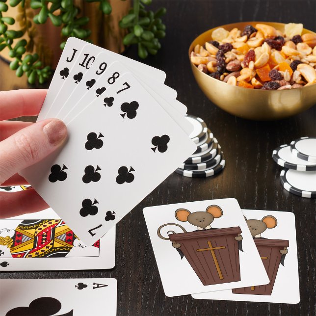 Funny Christian Church Mouse Character Playing Cards (Creator Uploaded)
