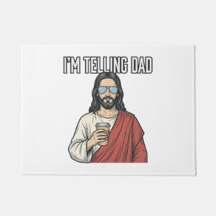 Funny Christian Dad Quote Vintage Doormat