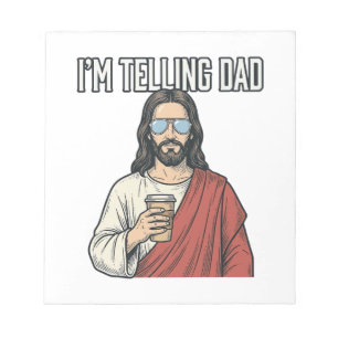 Funny Christian Dad Quote Vintage Notepad