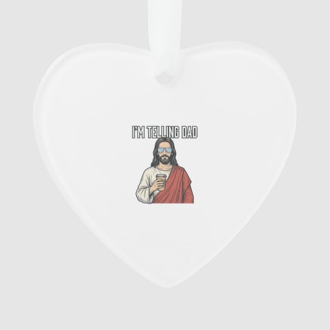 Funny Christian Dad Quote Vintage Ornament (Front)