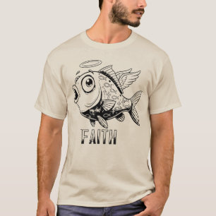 Funny Christian Fish Weird Minimalist Even Jesus T-Shirt