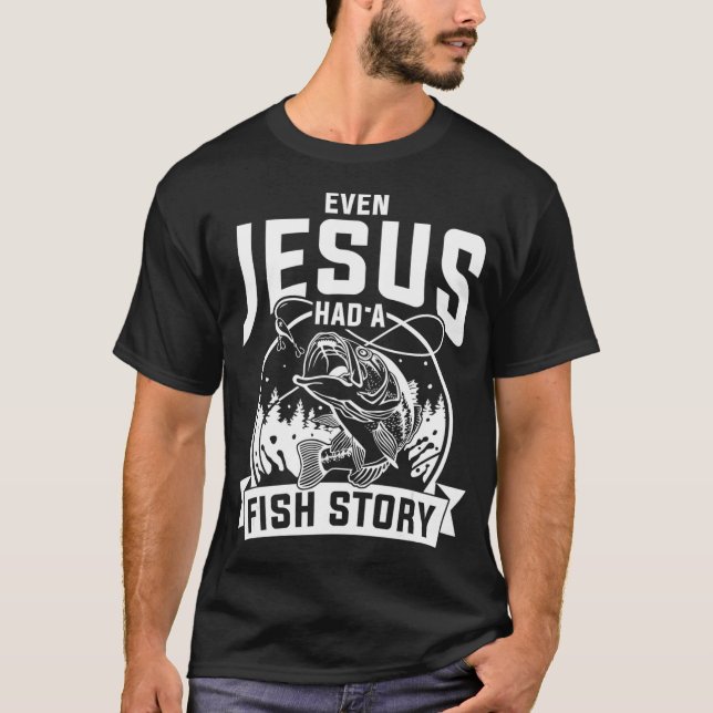 Funny Christian Fisherman Jesus Bible Prayer Gift  T-Shirt (Front)