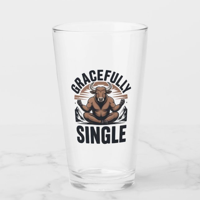 Funny Christian Glass Cup For Single Men (Front)