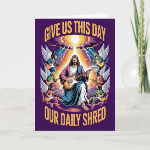 Funny Christian Guitar Music Birthday  Card