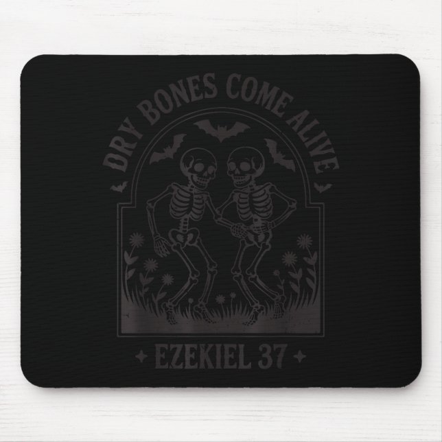 Funny Christian Halloween Dry Bones Come Alive Jes Mouse Pad (Front)