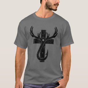Funny Christian Hunting Fishing Lover Gift For Men T-Shirt