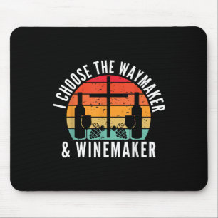 Funny Christian Jesus N Wine Humour Vintage Quotes Mouse Pad