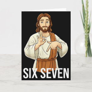Funny Christian Jesus Six Seven 67 Faith Humor Chr Card
