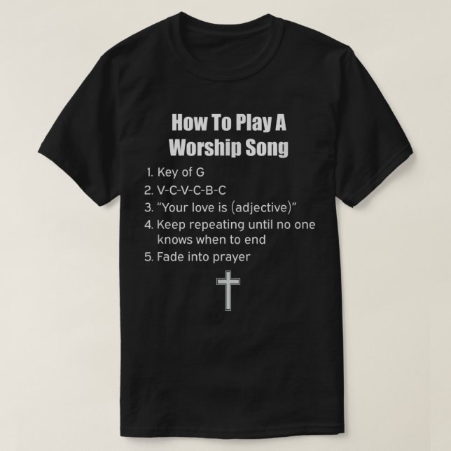 Funny Christian Music  T-Shirt (Design Front)