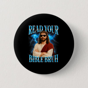 Funny Christian Read Your Bible Bruh 6 Cm Round Badge