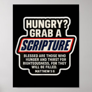 Funny Christian Scripture Bible Verse Quote Matthe Poster