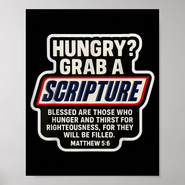Funny Christian Scripture Bible Verse Quote Matthe Poster (Front)