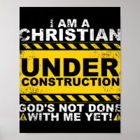 Funny Christian Under Construction Gift Catholic M