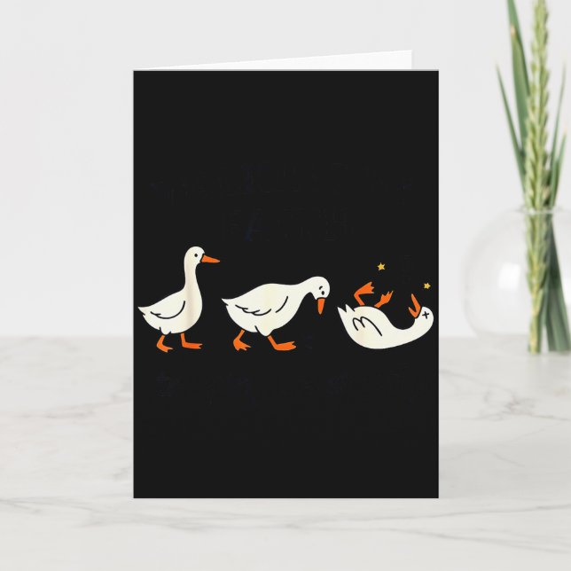 Funny Christian – Walking By Faith Tripping Consta Card (Front)