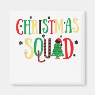 Funny Christmas 2022 Matching Family Squad Santa E Magnet