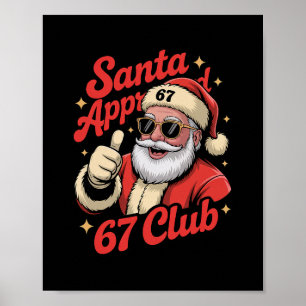 Funny Christmas 67 Santa - Retro Santa Approved 67 Poster