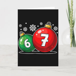 Funny Christmas 67 Six Seven Meme Gen Alpha Slang  Card