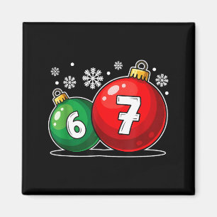 Funny Christmas 67 Six Seven Meme Gen Alpha Slang  Magnet