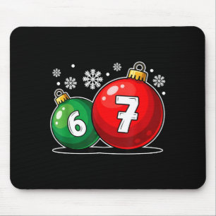 Funny Christmas 67 Six Seven Meme Gen Alpha Slang  Mouse Pad