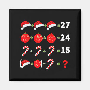 Funny Christmas 6 7 Puzzle Santa Hat Ornament Cand Magnet