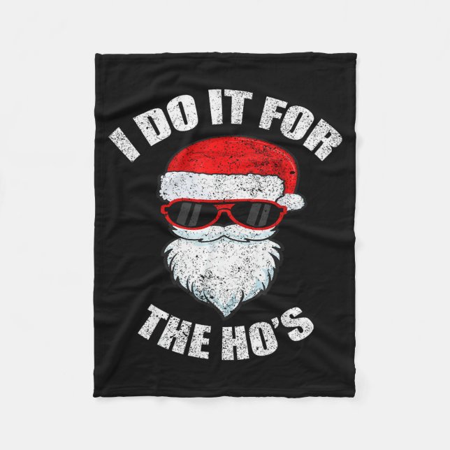 Funny Christmas Adult Naughty Dirty Pajama, Ho Pj, Fleece Blanket (Front)