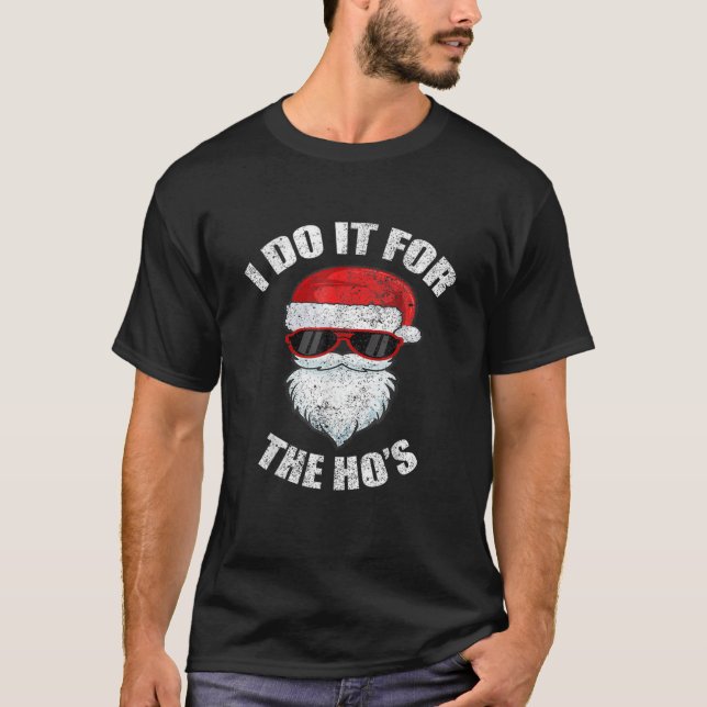 Funny Christmas Adult Naughty Dirty Pajama Ho Pj T-Shirt (Front)