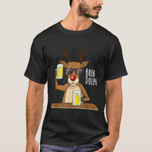 Funny Christmas Alcohol Shirt. Brew Dolph Beer Dri T-Shirt
