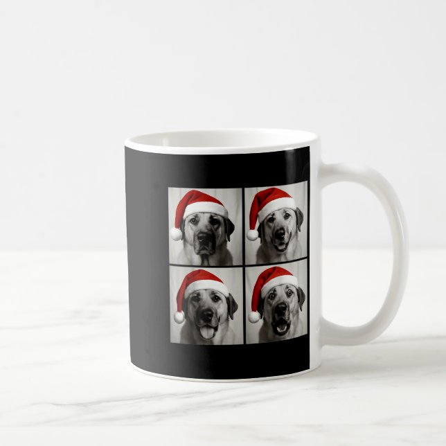 Funny Christmas Anatolian Shepherd Santa Dog Photo Coffee Mug (Right)