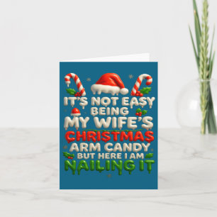 Funny Christmas Arm Candy Husband Holiday Couple H Card