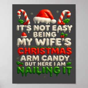 Funny Christmas Arm Candy Husband Holiday Couple H Poster