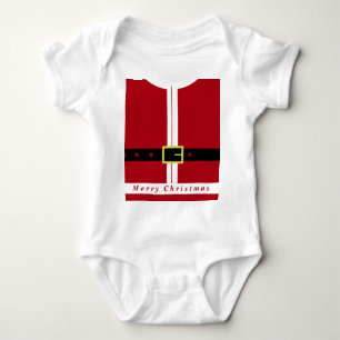 Funny Christmas Baby Bodysuit with Santa Design