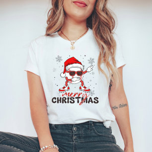 Funny Christmas Baseball Dabbing T-Shirt