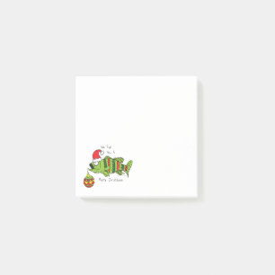 Funny Christmas Bass Fishing Fish Cute Cartoon Post-it Notes