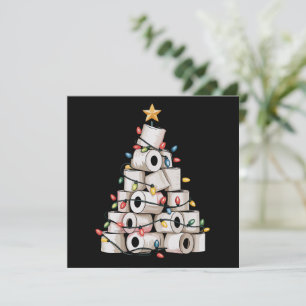 Funny Christmas Bathroom Toilet Paper Tree Humor Holiday Card