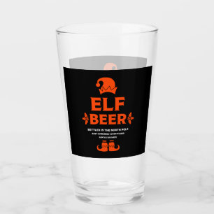 Funny Christmas Beer Labels Glass