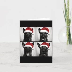Funny Christmas Belgian Malinois Santa Dog Lover P Card