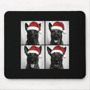 Funny Christmas Belgian Malinois Santa Dog Lover P Mouse Pad