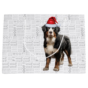 Funny Christmas Bernese Mountain Dog Lover Large Gift Bag