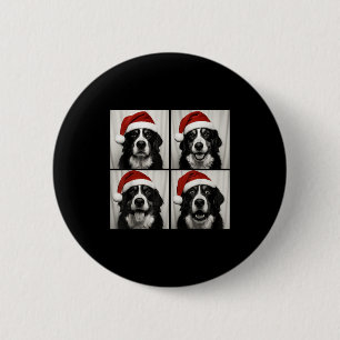 Funny Christmas Bernese Mountain Dog Santa Photo B 6 Cm Round Badge