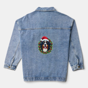 Funny Christmas Bernese Mountain Dog Tank Top Denim Jacket