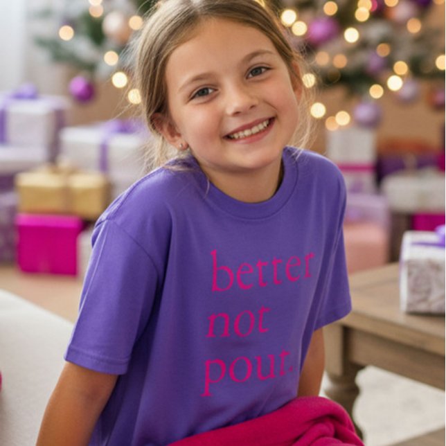 Funny Christmas Better Not Pout Simple Cute  T-Shirt (Creator Uploaded)